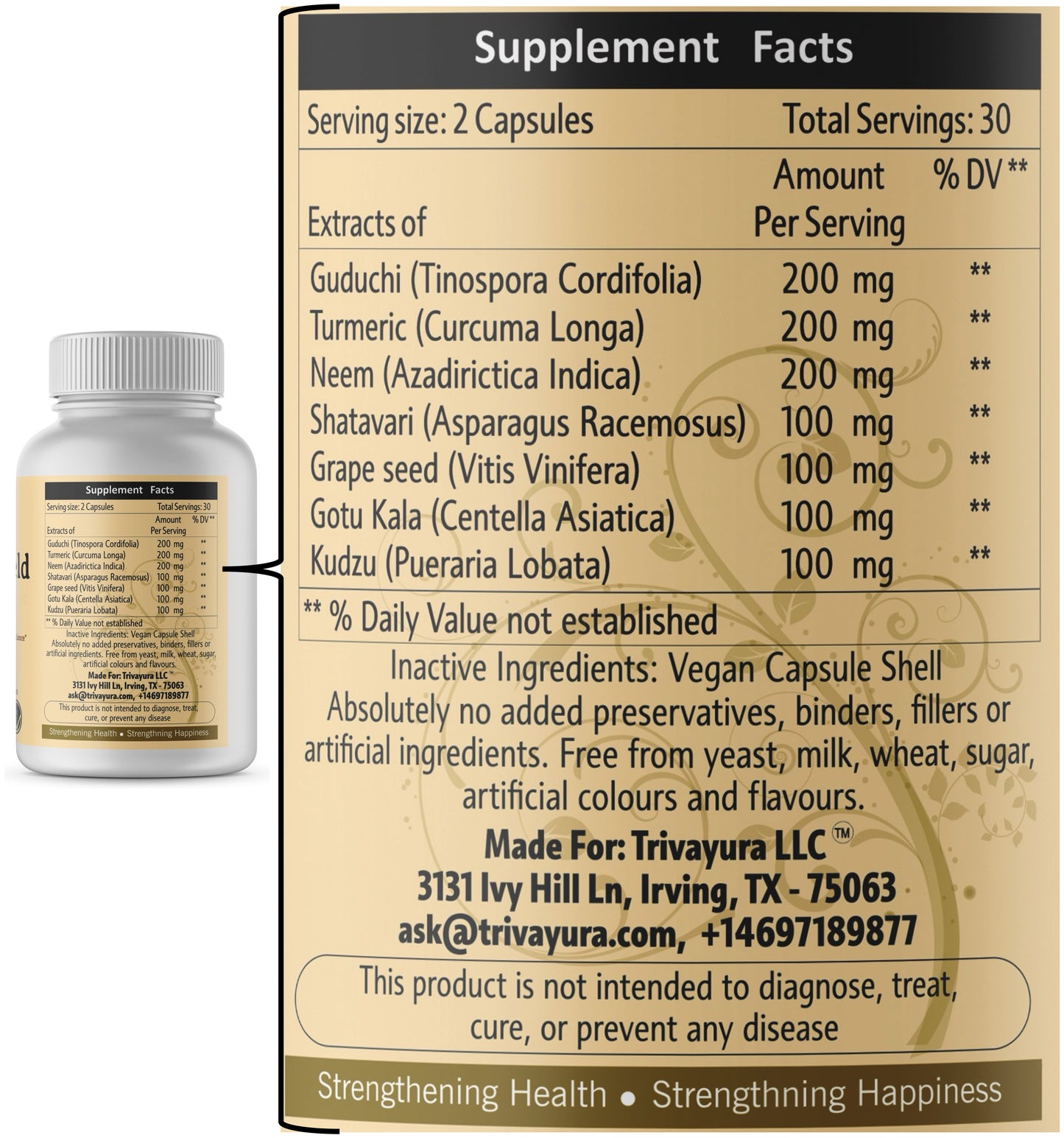 Ojas Shield - Supports Overall Wellness, Helps Maintain Vitality, Traditionally Used Herb for Balance – 60 Capsules (1 Month Supply)