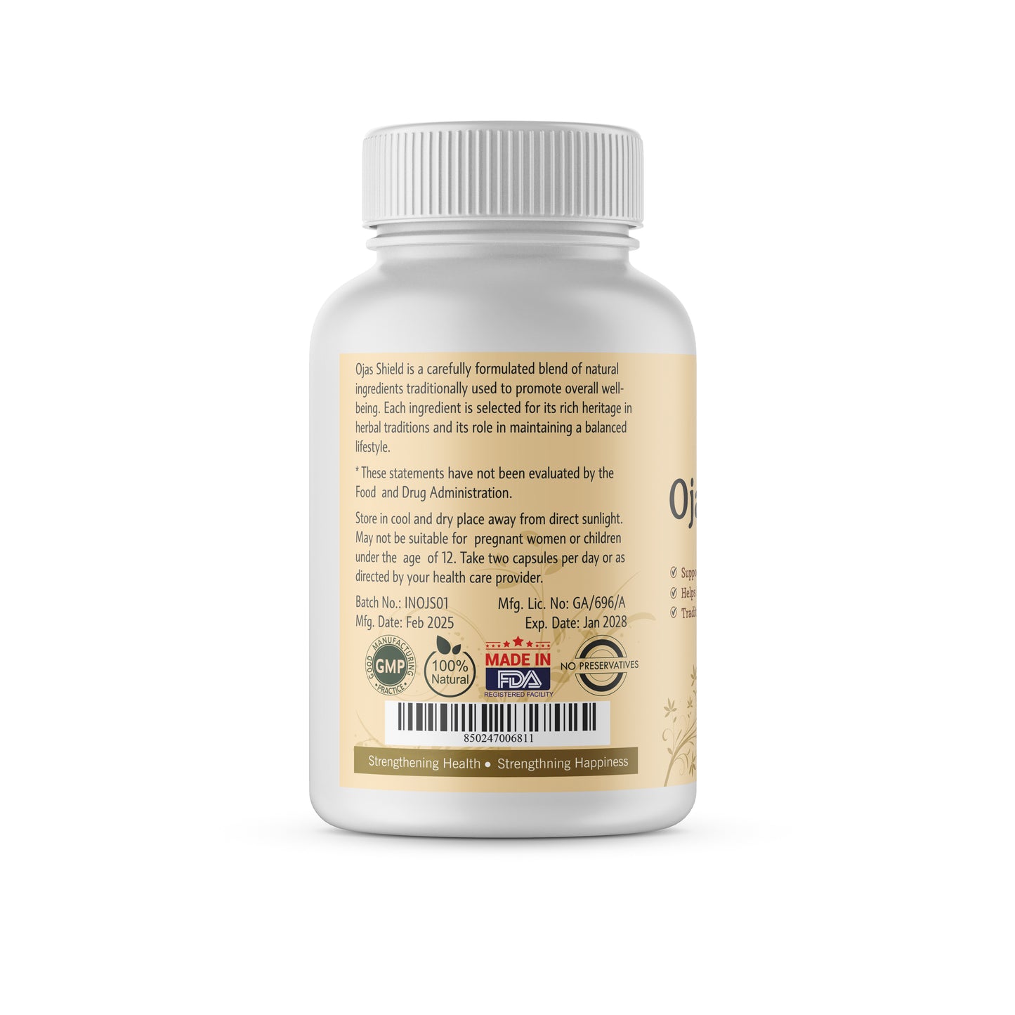 Ojas Shield - Supports Overall Wellness, Helps Maintain Vitality, Traditionally Used Herb for Balance – 60 Capsules (1 Month Supply)