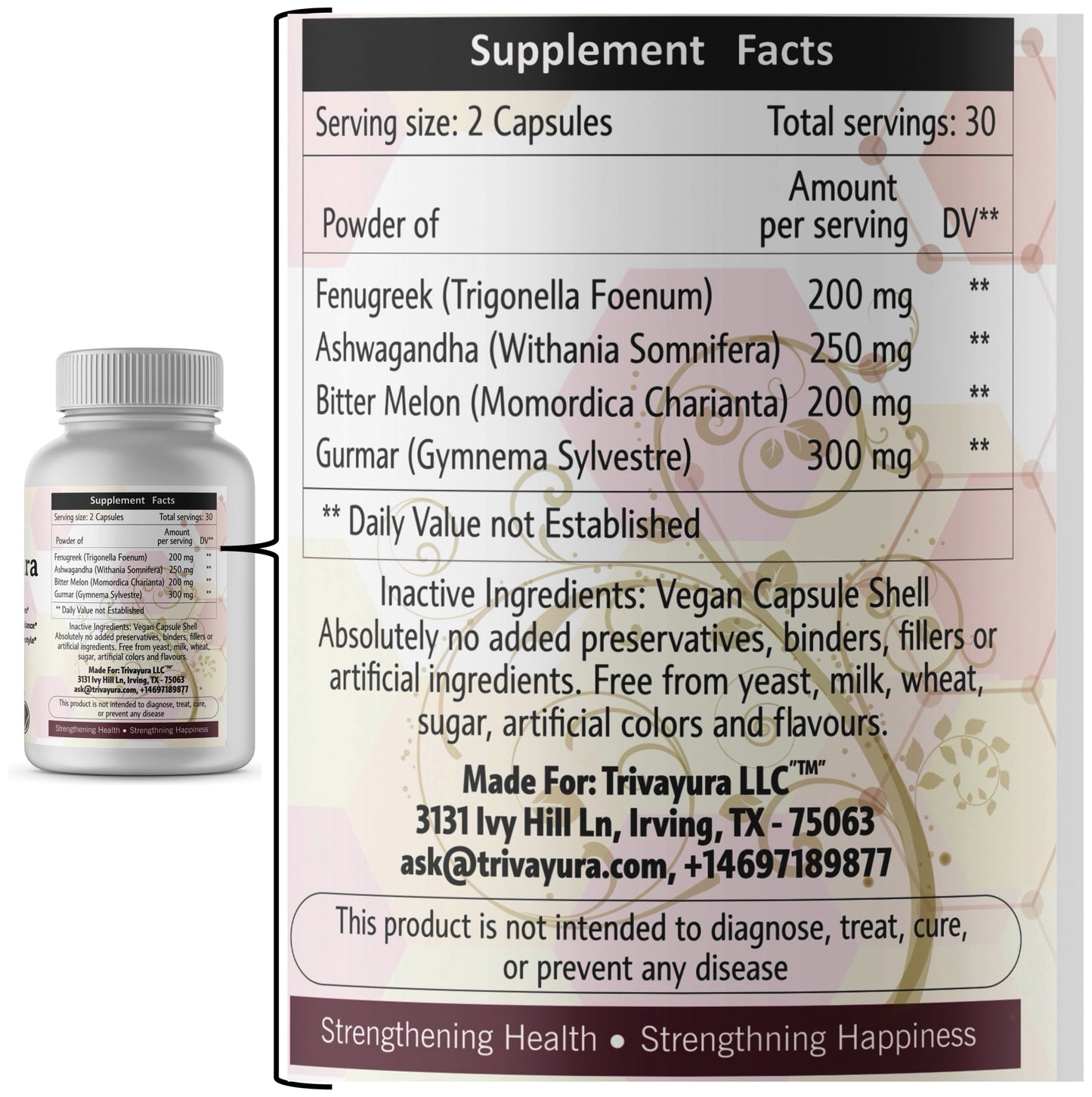 Madhuyura - Healthy metabolism & Digestive Wellness Supplements– 60 Capsules (1 Month Supply)