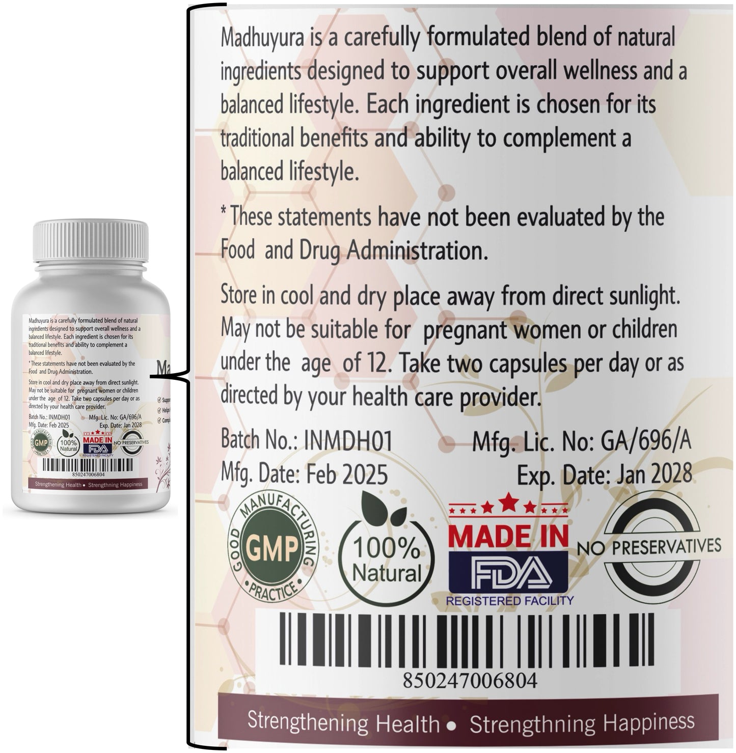 Madhuyura - Healthy metabolism & Digestive Wellness Supplements– 60 Capsules (1 Month Supply)